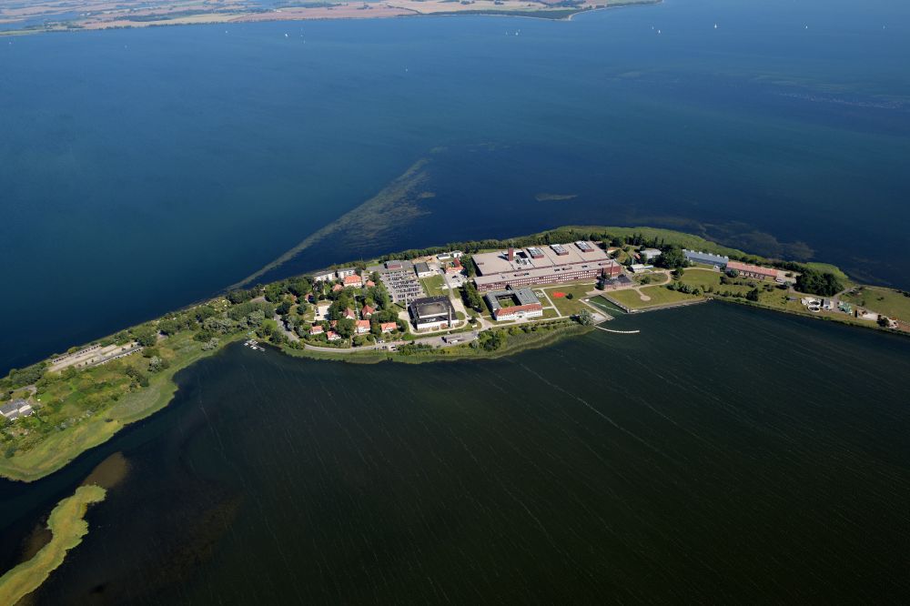 Aerial image Riems - Building complex of the institute Friedrich-Loeffler-Institutes FLI in Riems on the Baltic Sea in the state Mecklenburg - Western Pomerania, Germany
