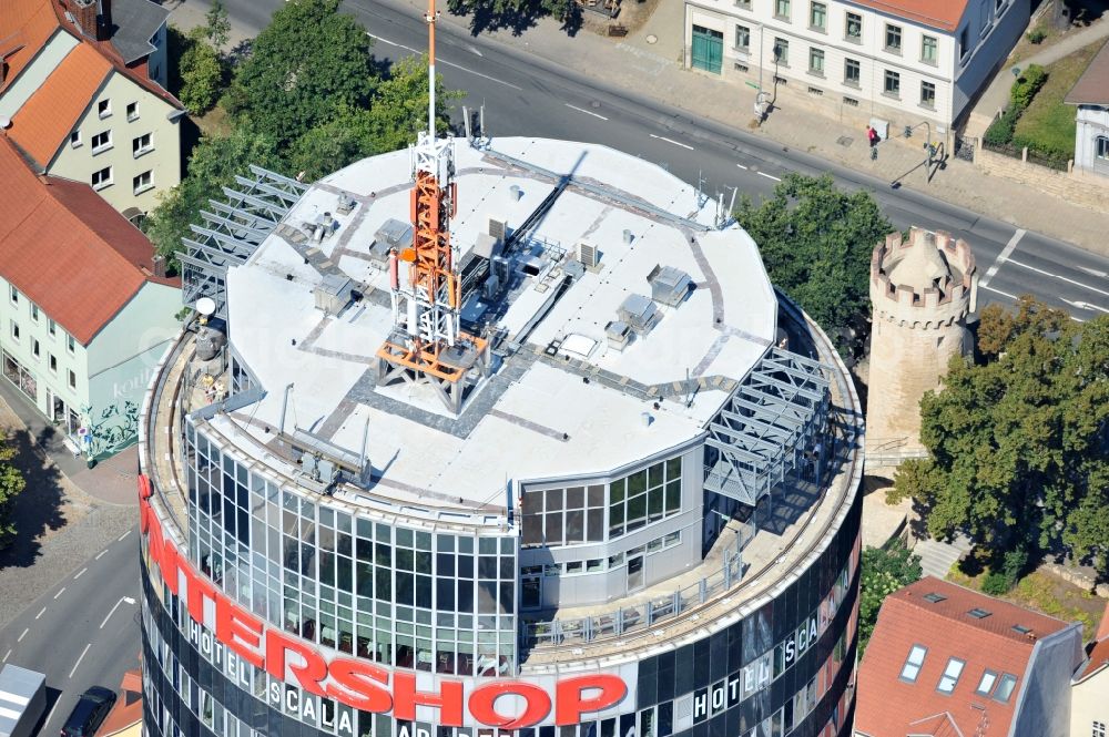 Aerial photograph Jena - View of the Intershop Tower in Jena in Thuringia