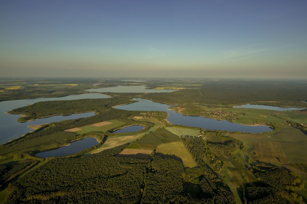 Jabel from the bird's eye view: View of the lake Jabelscher See in Jabel in the state Mecklenburg-West Pomerania