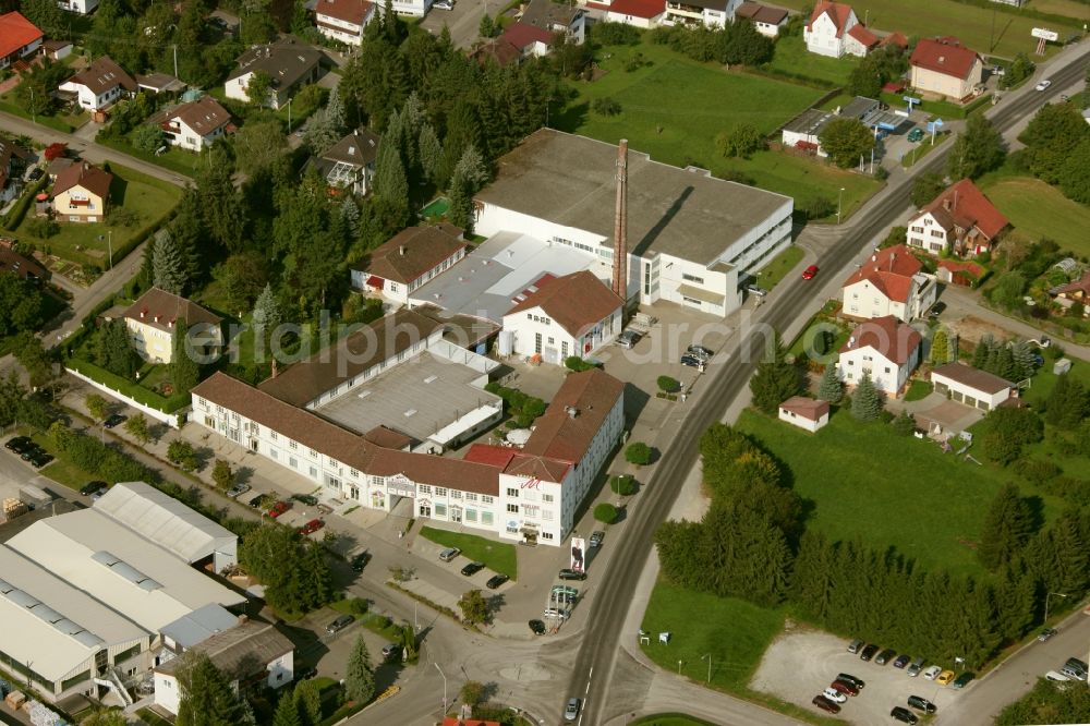 Bodelshausen from above - Building and production halls on the premises of Joma-Politec Kunststofftechnik GmbH on Robert-Bosch-Strasse in Bodelshausen in the state Baden-Wuerttemberg, Germany