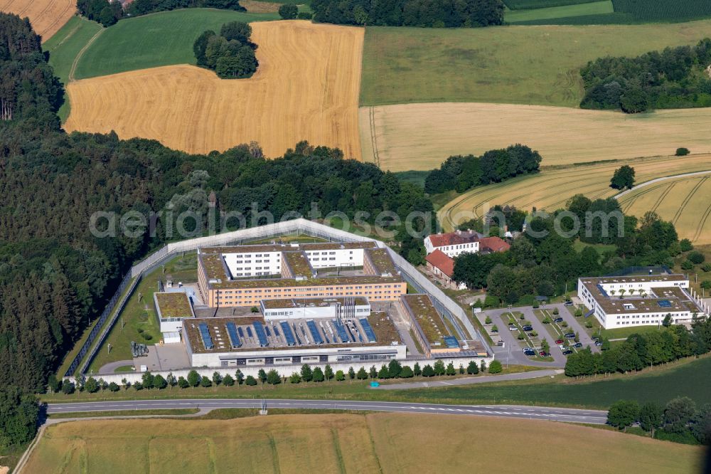 Landshut from the bird's eye view: Site of the prison correctional facility in Landshut Mountain Grub in Bavaria
