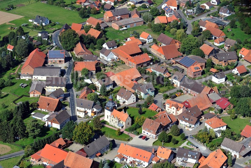 Kalefeld from the bird's eye view: Town view of Kalefeld in the state Lower Saxony