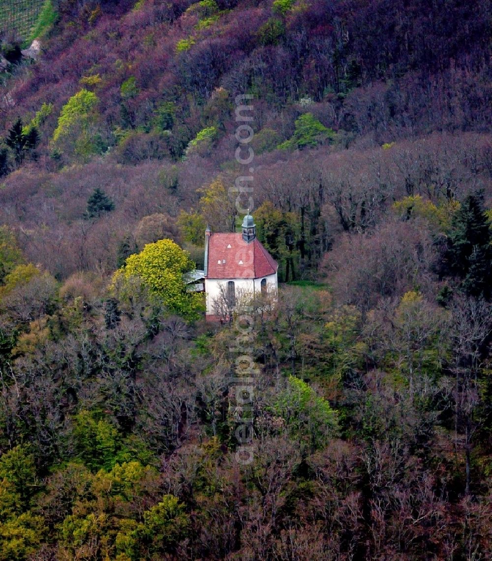 Aerial photograph Endingen am Kaiserstuhl - Church in the district Koenigschaffhausen in Vogtsburg im Kaiserstuhl in the state Baden-Wurttemberg