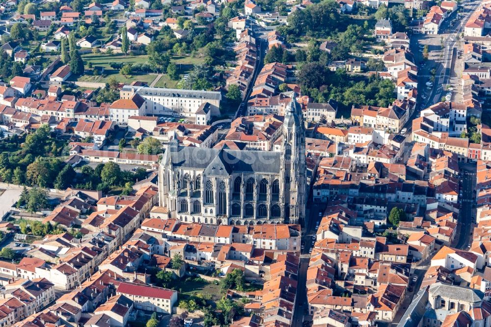 Aerial photograph Saint-Nicolas-de-Port - Church building of the cathedral of Basilique de Saint-Nicolas-de-Port in Saint-Nicolas-de-Port in Grand Est, France