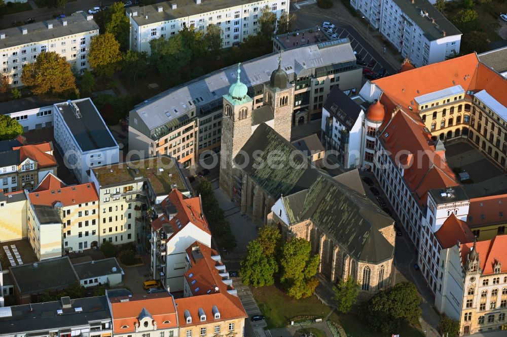 Aerial photograph Magdeburg - Church building Kathedrale St. Sebastian on Max-Josef-Metzger-Strasse in the district Altstadt in Magdeburg in the state Saxony-Anhalt, Germany