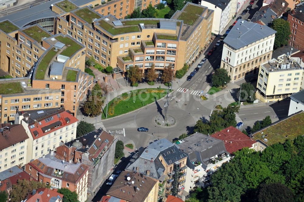 Aerial photograph Stuttgart - View of Kernerplatz Stuttgart in the state Baden-Wuerttemberg
