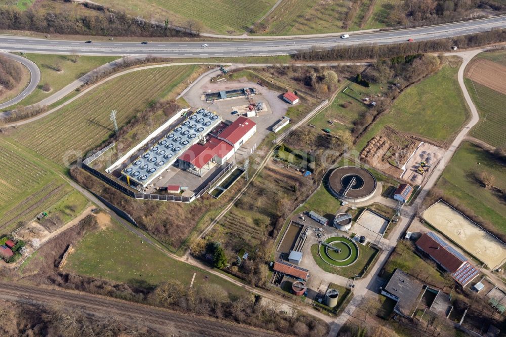 Aerial image Insheim - Power plants of thermal power station Geothermiekraftwerk in Insheim in the state Rhineland-Palatinate, Germany