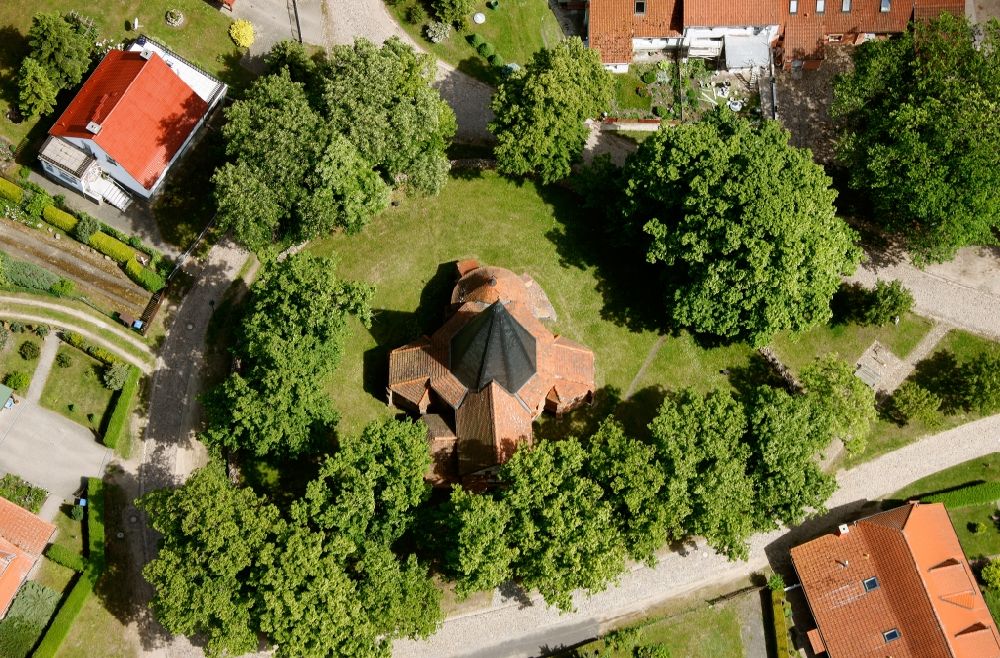 Ludorf from the bird's eye view: Church in Ludorf in Mecklenburg - West Pomerania