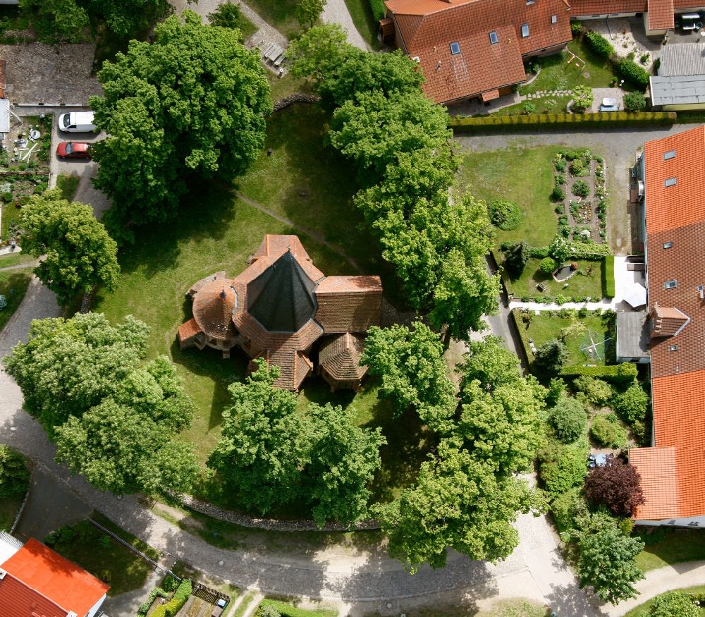 Aerial image Ludorf - Church in Ludorf in Mecklenburg - West Pomerania