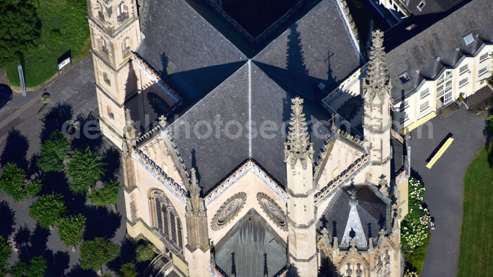 Aerial photograph Remagen - Church building Apollinariskirche om Apollinarisberg in Remagen in the state Rhineland-Palatinate