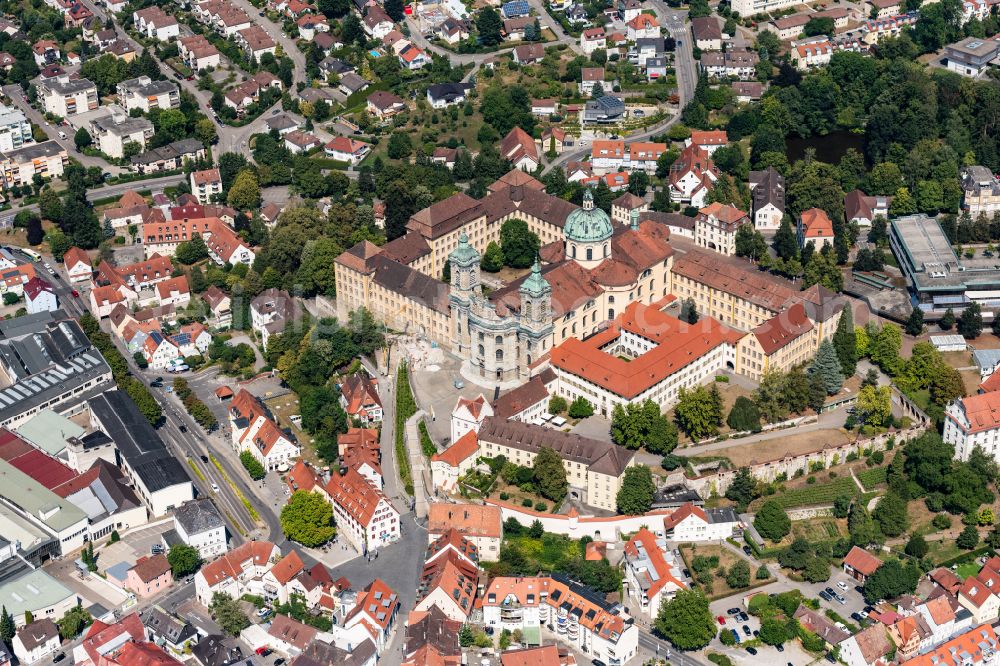 Weingarten from above - Church building Basilika St. Martin in Weingarten in the state Baden-Wurttemberg, Germany