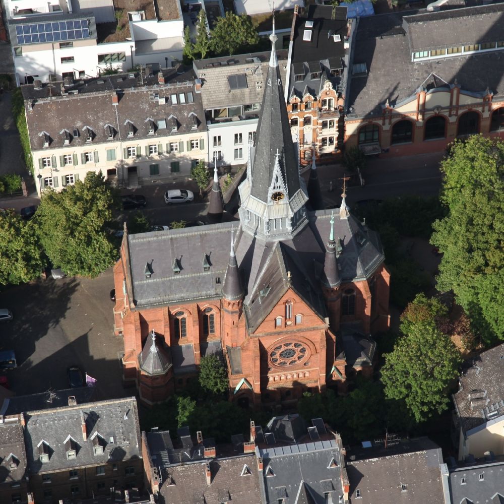 Aerial photograph Wiesbaden - Church building of Bergkirche in Wiesbaden in the state Hesse, Germany