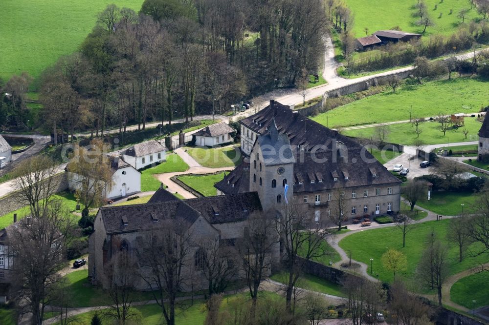 Aerial photograph Brakel - Church building in Brakel in the state North Rhine-Westphalia