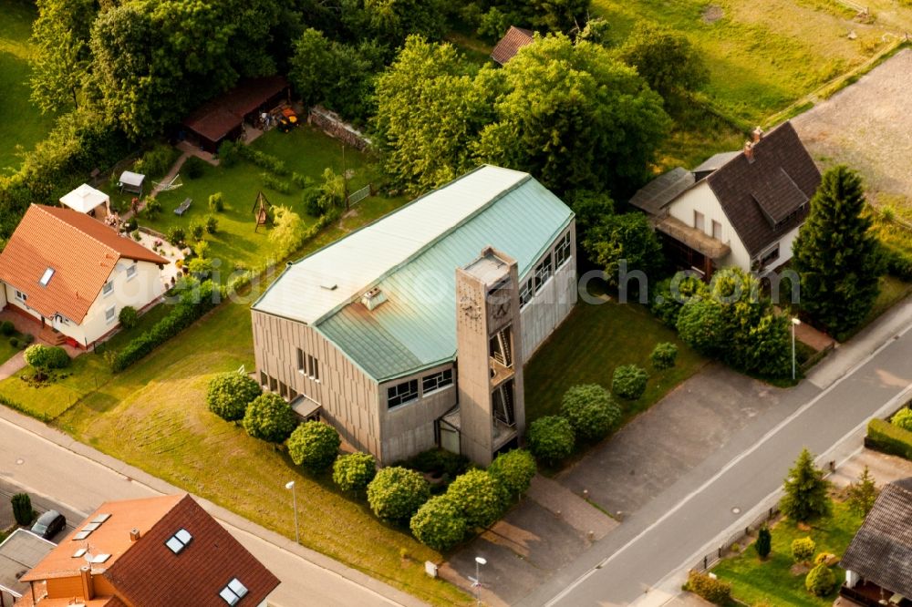 Aerial photograph Pirmasens - Church building in the village of in the district Gersbach in Pirmasens in the state Rhineland-Palatinate, Germany