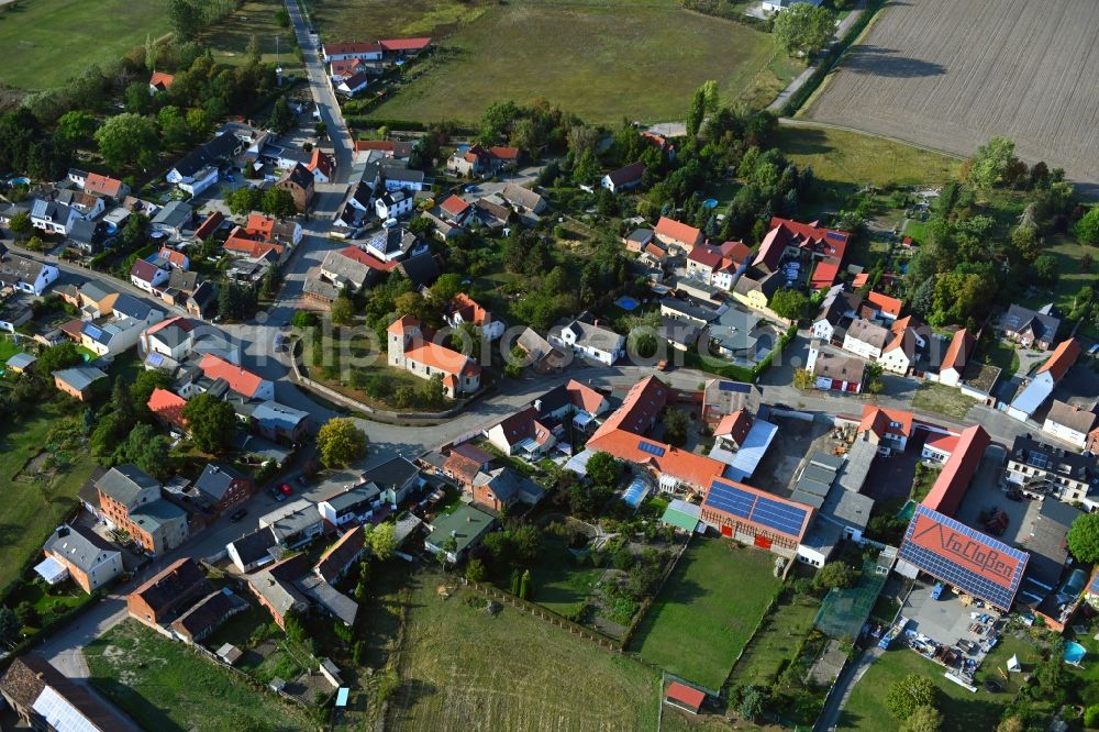 Aerial photograph Vahldorf - Church building in the village of in Vahldorf in the state Saxony-Anhalt, Germany