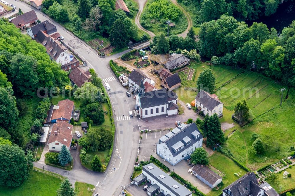 Aerial photograph Wissembourg - Churches building the chapel in the district Weiler in Wissembourg in Grand Est, France