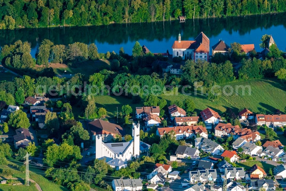 Karsau from the bird's eye view: Church building in Karsau in the state Baden-Wurttemberg, Germany