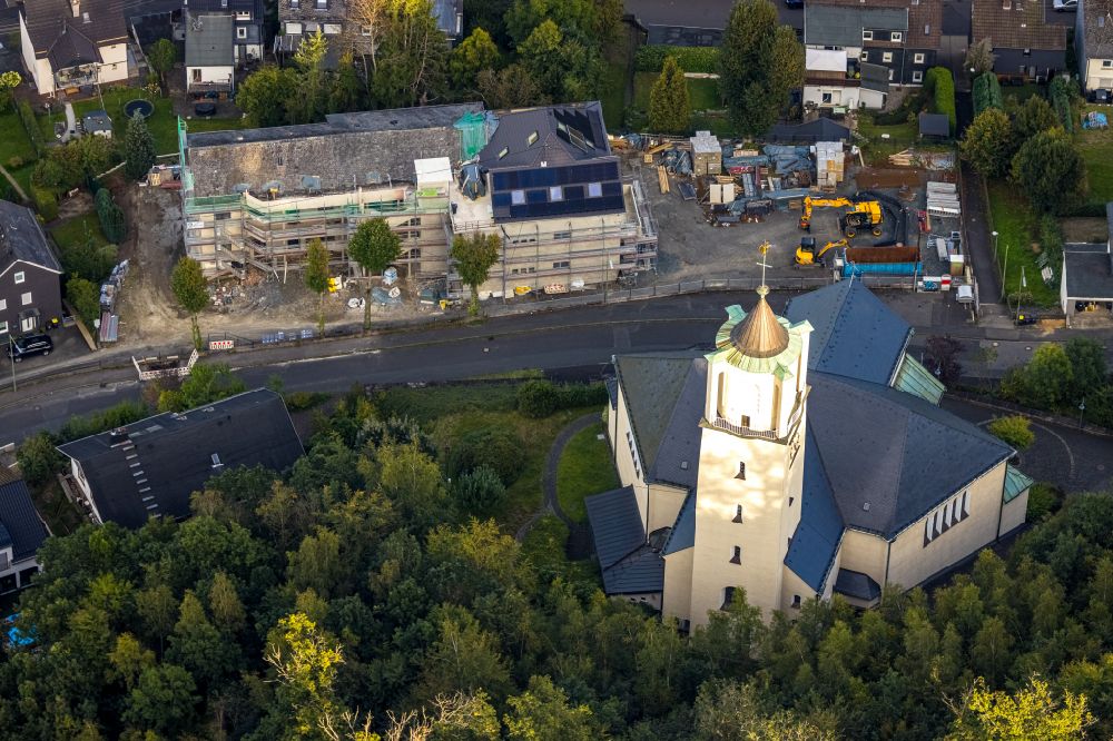 Aerial photograph Eiserfeld - Church building in Eiserfeld in the state North Rhine-Westphalia