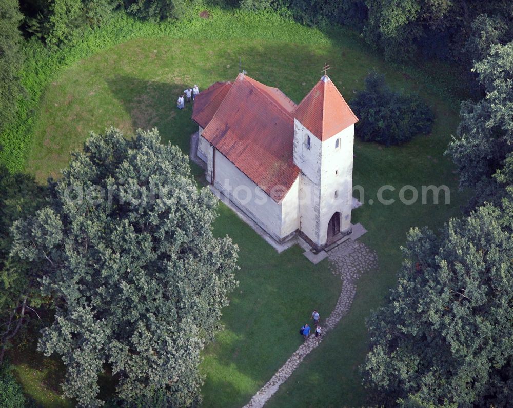Aerial photograph Velemer - Church building Church of the Holy Trinity in Velemer in Vas, Hungary