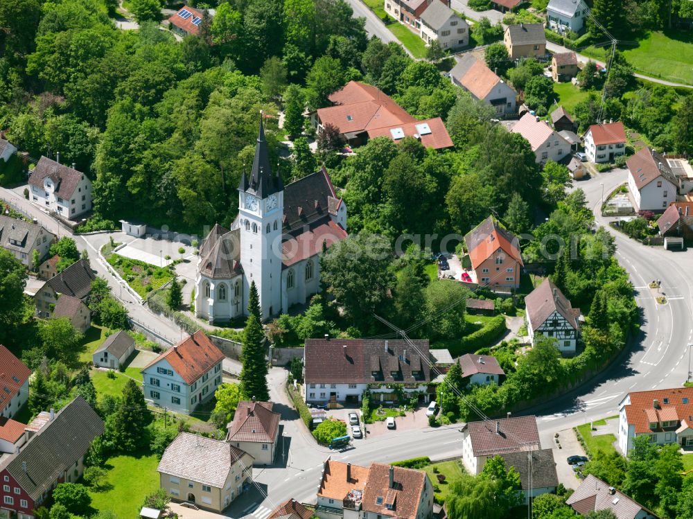 Aerial photograph Erolzheim - Church building St. Martinus in Erolzheim in the state Baden-Wuerttemberg, Germany