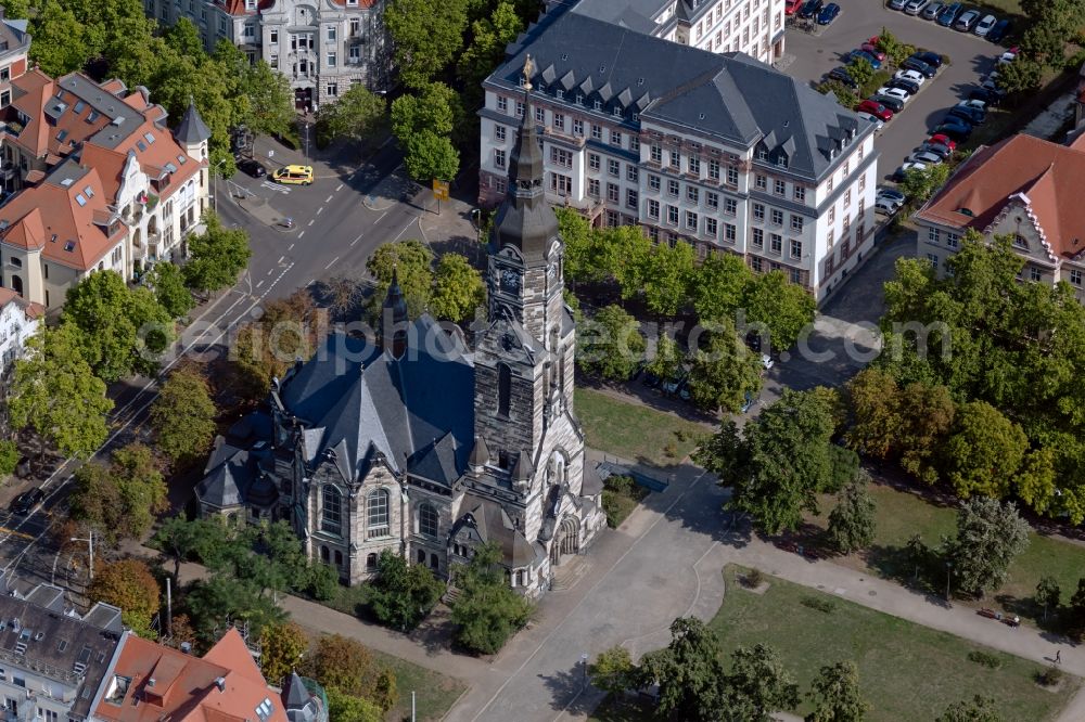Aerial photograph Leipzig - Church building Michaeliskirche on Nordplatz in the district Zentrum-Nord in Leipzig in the state Saxony, Germany