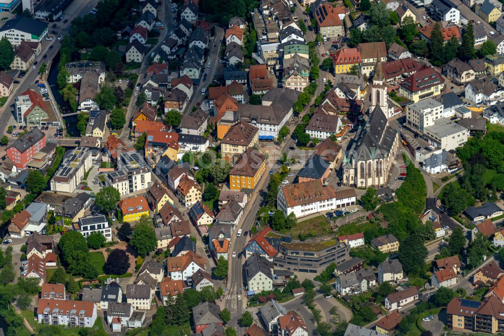 Titisee-Neustadt from the bird's eye view: Church building in the village of in Titisee-Neustadt in the state Baden-Wurttemberg, Germany