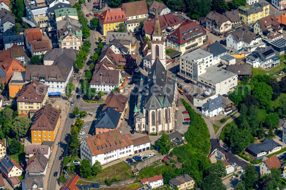 Aerial image Titisee-Neustadt - Church building in the village of in Titisee-Neustadt in the state Baden-Wurttemberg, Germany