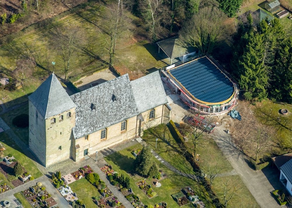 Aerial photograph Hamm - Church building in the district Uentrop in Hamm in the state North Rhine-Westphalia