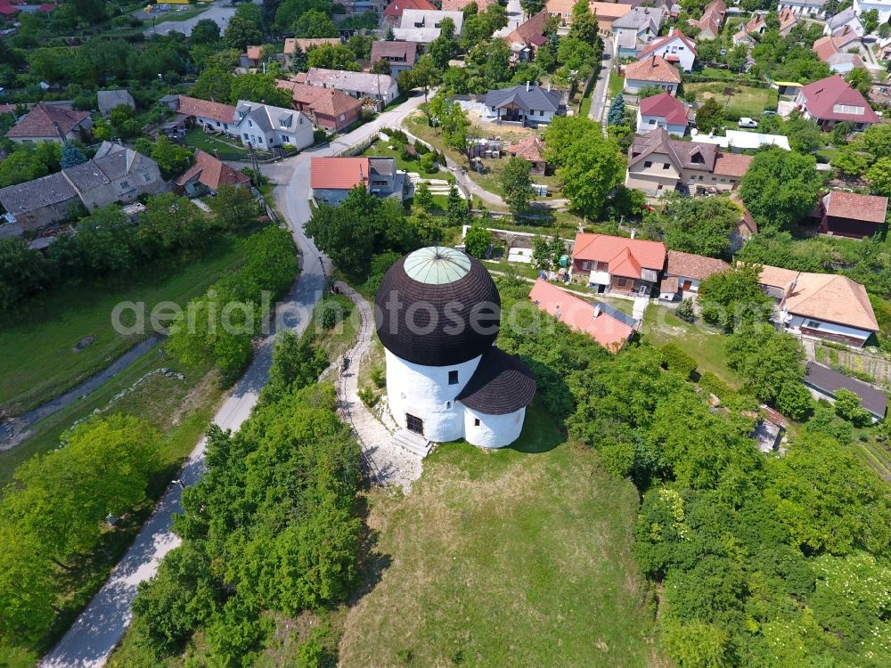 Öskü from the bird's eye view: Church building in Oeskue in Wesprim, Hungary