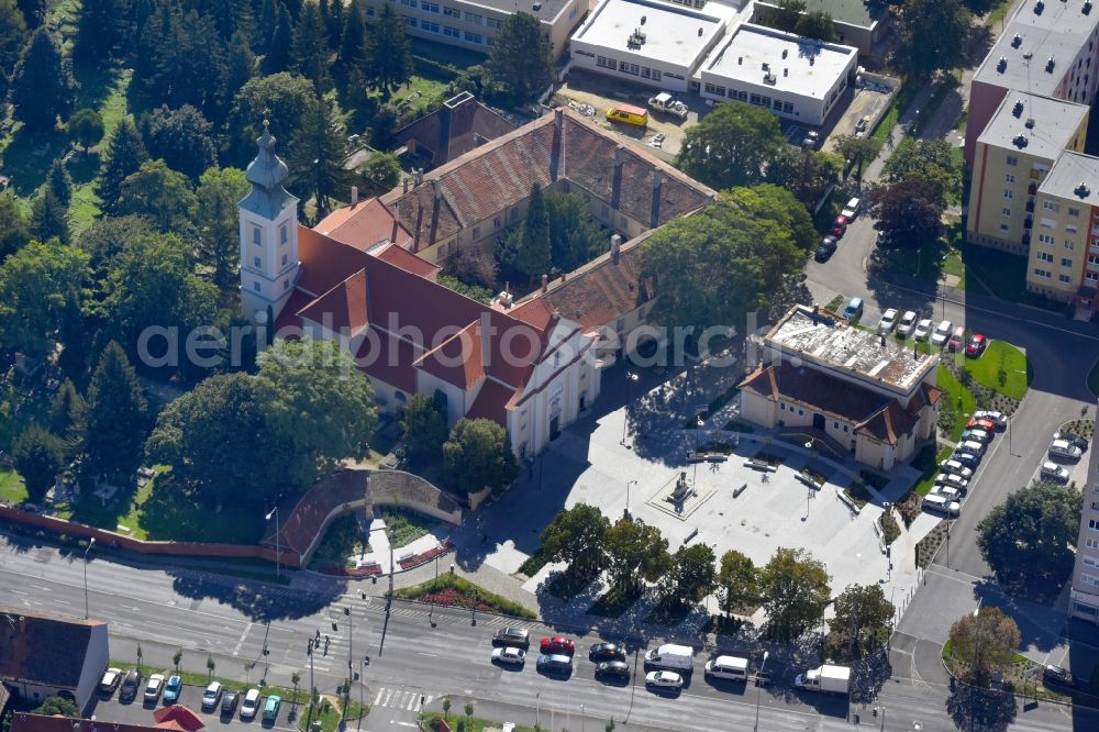Aerial photograph Szombathely - Church building Saint Martin's Church in Szombathely in Vas, Hungary