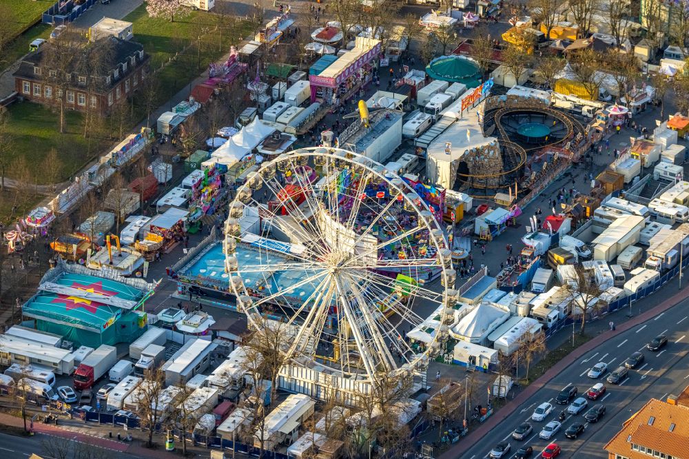 Aerial photograph Münster - Fair - event location at festival Send on Schlossplatz in the district Altstadt in Muenster in the state North Rhine-Westphalia, Germany