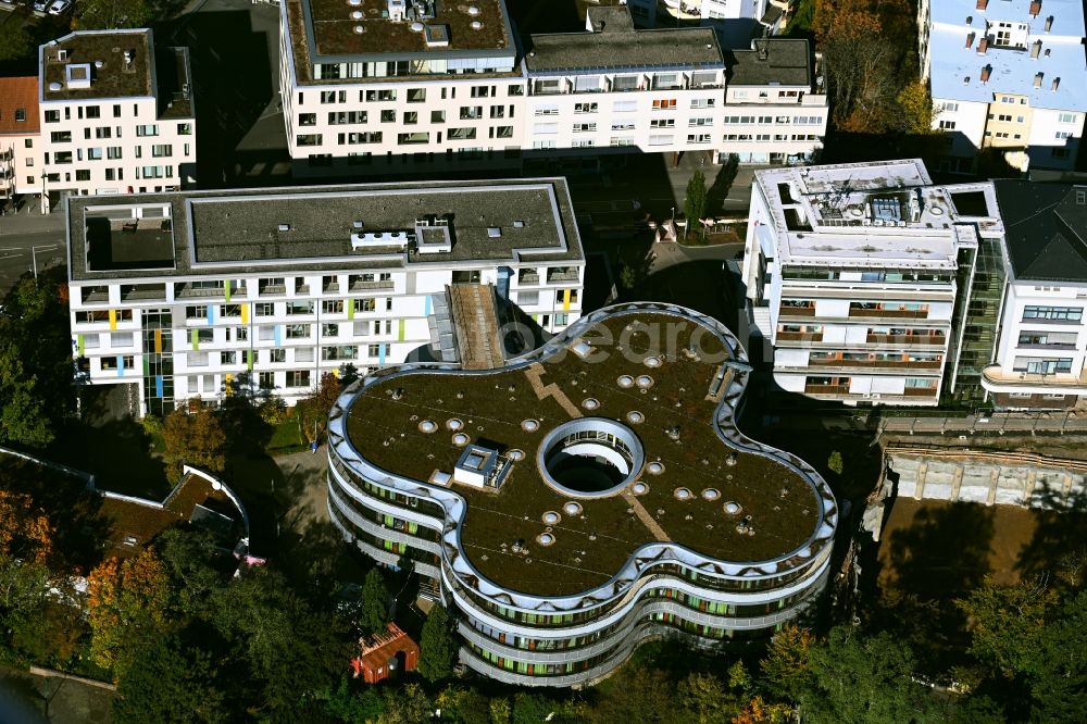 Aerial photograph Darmstadt - Clinic grounds and buildings of the Darmstadt Children's Clinics and Alice Hospital Darmstadt on Dieburger Strasse in the district of Mathildenhoehe in Darmstadt in the state of Hesse, Germany