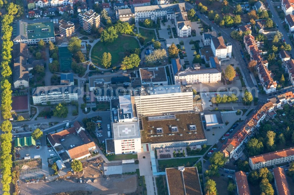 Speyer from above - Hospital grounds of the Clinic in Speyer in the state Rhineland-Palatinate, Germany