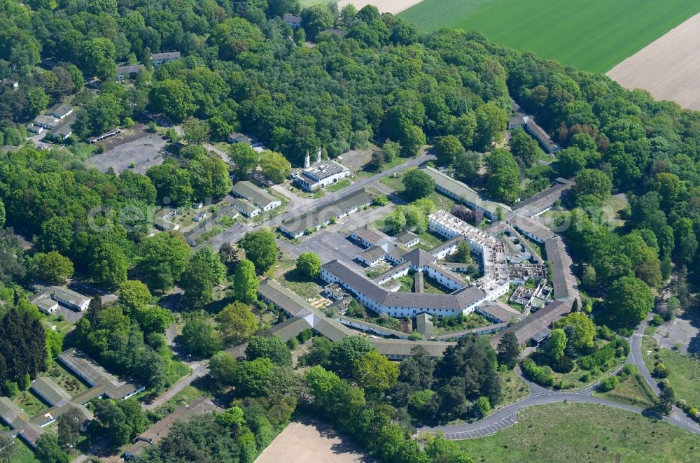 Mönchengladbach from above - Hospital grounds of the Clinic Wegberg RAF Hospital in Moenchengladbach in the state North Rhine-Westphalia, Germany