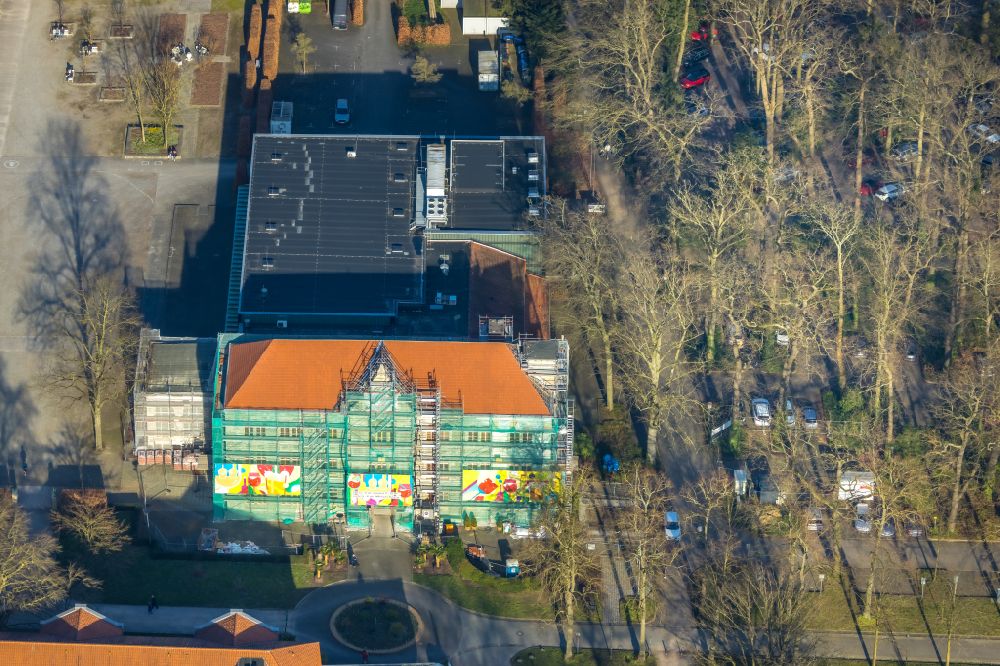 Aerial image Hamm - Hospital grounds of the hospital Competence Center for Outpatient Pain Medicine in the Clinic for Manual Therapy on the street Ostenallee in the district Norddinker in Hamm in the state North Rhine-Westphalia, Germany