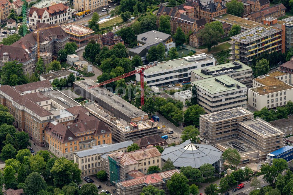 Aerial photograph Tübingen - Hospital grounds of the Clinic Psychologisches Institut Universitaet Tuebingen on street Liebermeisterstrasse in Tuebingen in the state Baden-Wuerttemberg, Germany