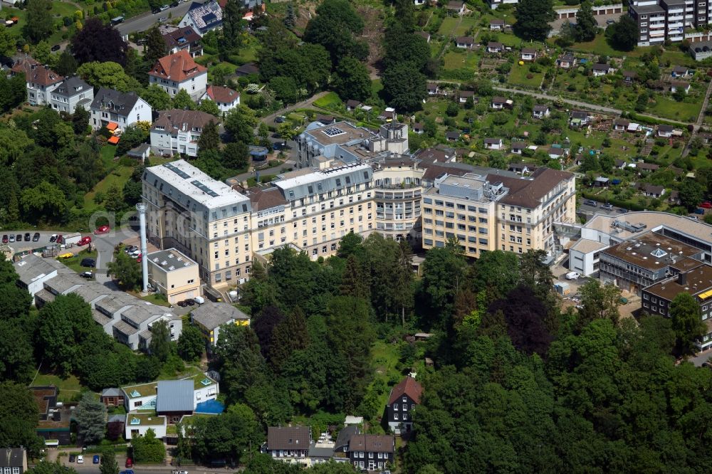 Wuppertal from the bird's eye view: Hospital grounds of the Clinic AGAPLESION BETHESDA KRANKENHAUS WUPPERTAL gGmbH in Wuppertal in the state North Rhine-Westphalia, Germany