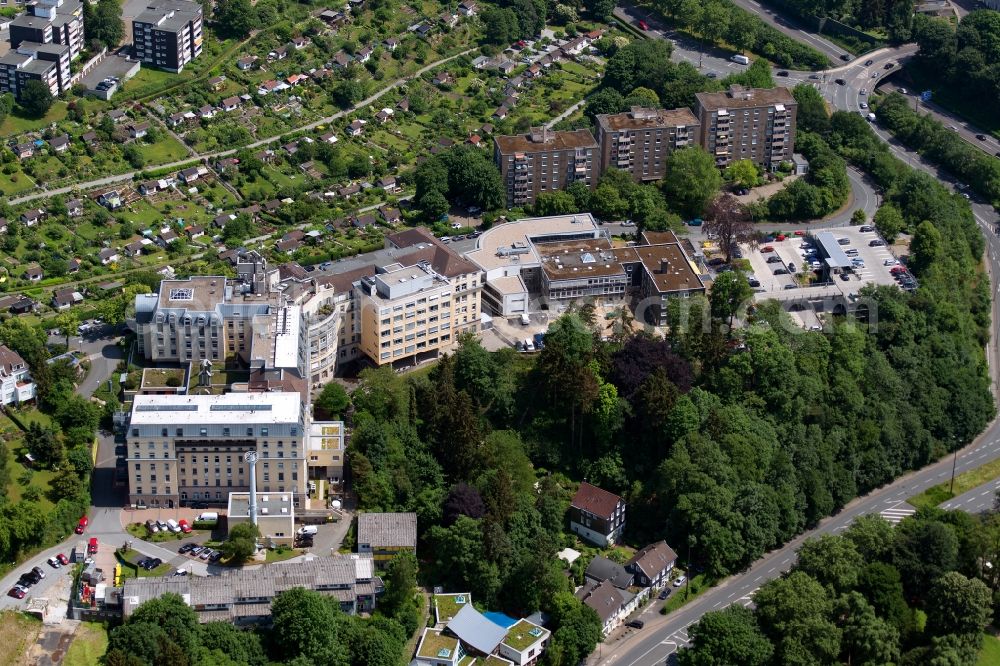Aerial image Wuppertal - Hospital grounds of the Clinic AGAPLESION BETHESDA KRANKENHAUS WUPPERTAL gGmbH in Wuppertal in the state North Rhine-Westphalia, Germany