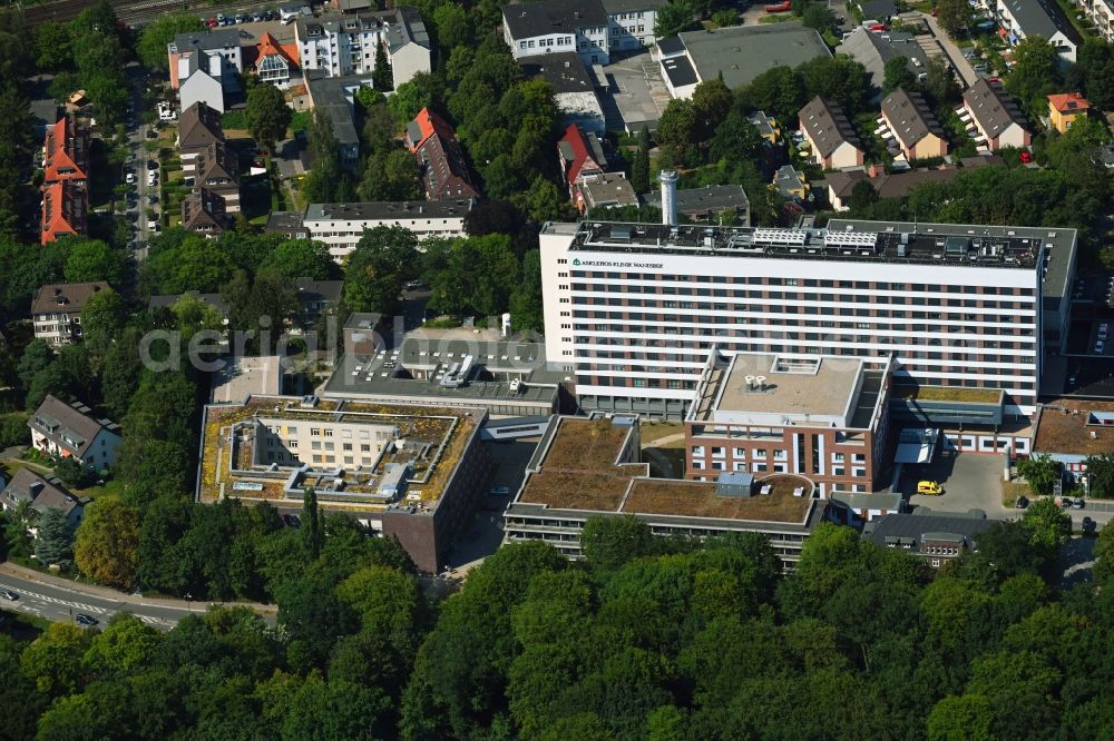 Hamburg from the bird's eye view: Hospital grounds of the Clinic Asklepios Wandsbek in the district Marienthal in Hamburg, Germany