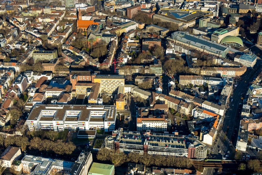 Aerial photograph Dortmund - Hospital grounds of the Clinic on Beurhausstrasse in the district Cityring-West in Dortmund in the state North Rhine-Westphalia, Germany