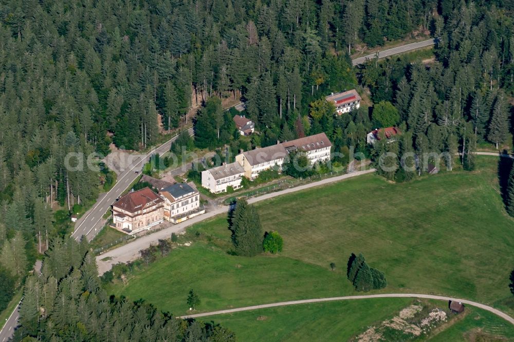 Aerial image Sasbachwalden - Hospital grounds of the Clinic Breitenbrunnen in Sasbachwalden in the state Baden-Wuerttemberg, Germany