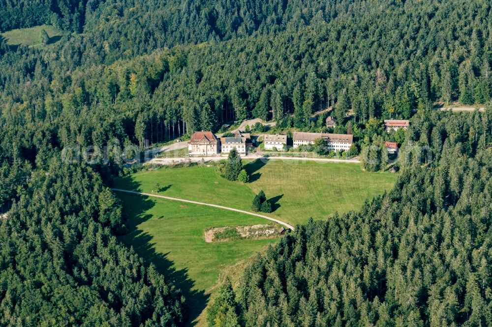 Aerial photograph Sasbachwalden - Hospital grounds of the Clinic Breitenbrunnen in Sasbachwalden in the state Baden-Wuerttemberg, Germany