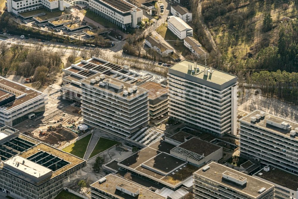 Aerial photograph Tübingen - Hospital grounds of the Clinic Campus of Universtaetskliniken in Tuebingen in the state Baden-Wurttemberg, Germany