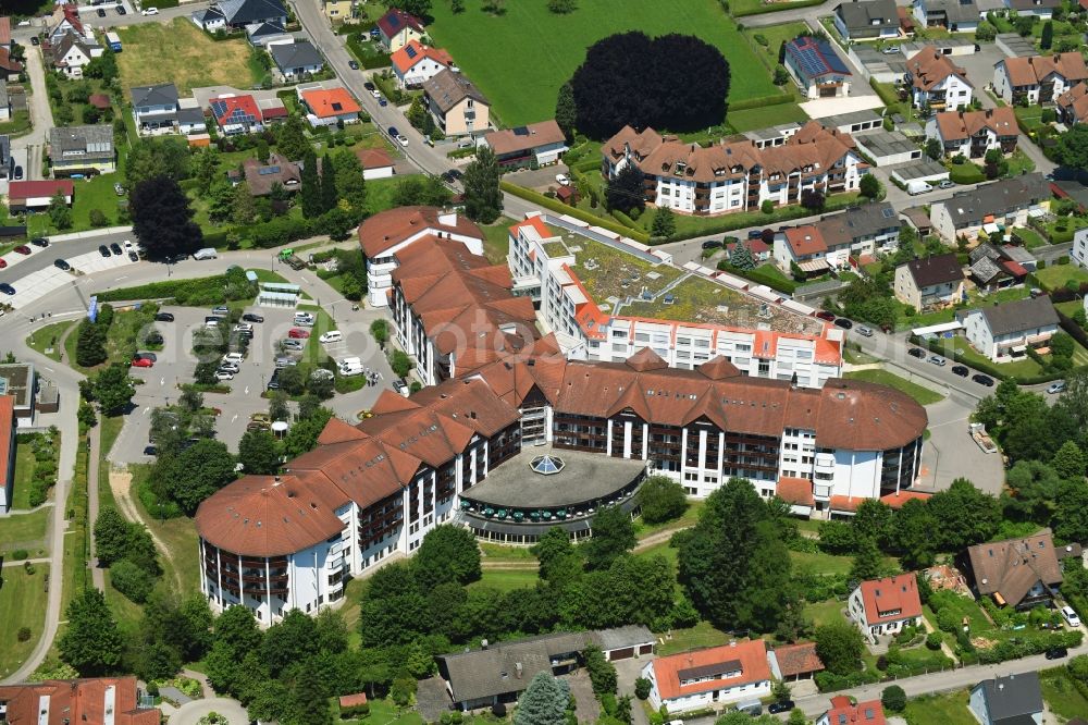 Aerial photograph Ichenhausen - Hospital grounds of the Clinic Fachklinik Ichenhausen on Krumbacher Strasse in Ichenhausen in the state Bavaria, Germany