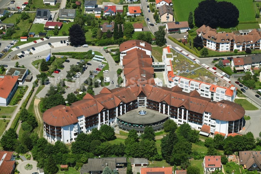 Ichenhausen from above - Hospital grounds of the Clinic Fachklinik Ichenhausen on Krumbacher Strasse in Ichenhausen in the state Bavaria, Germany