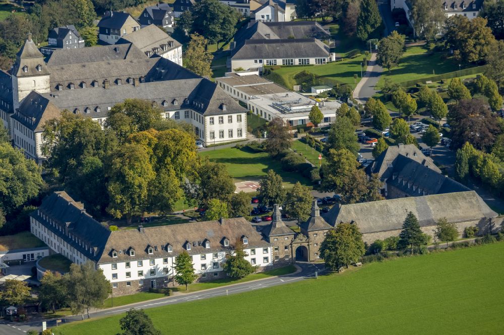 Aerial image Grafschaft - Clinic of the hospital grounds Fachkrankenhaus Kloster Grafschaft an der Annostrasse in Grafschaft in the state North Rhine-Westphalia