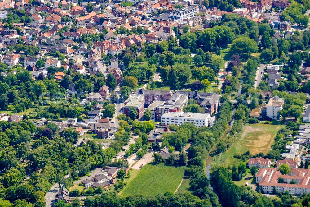 Ahlen from above - Hospital grounds of the Clinic St. Franziskus-Hospital Ahlen on Robert-Koch-Strasse in Ahlen in the state North Rhine-Westphalia, Germany