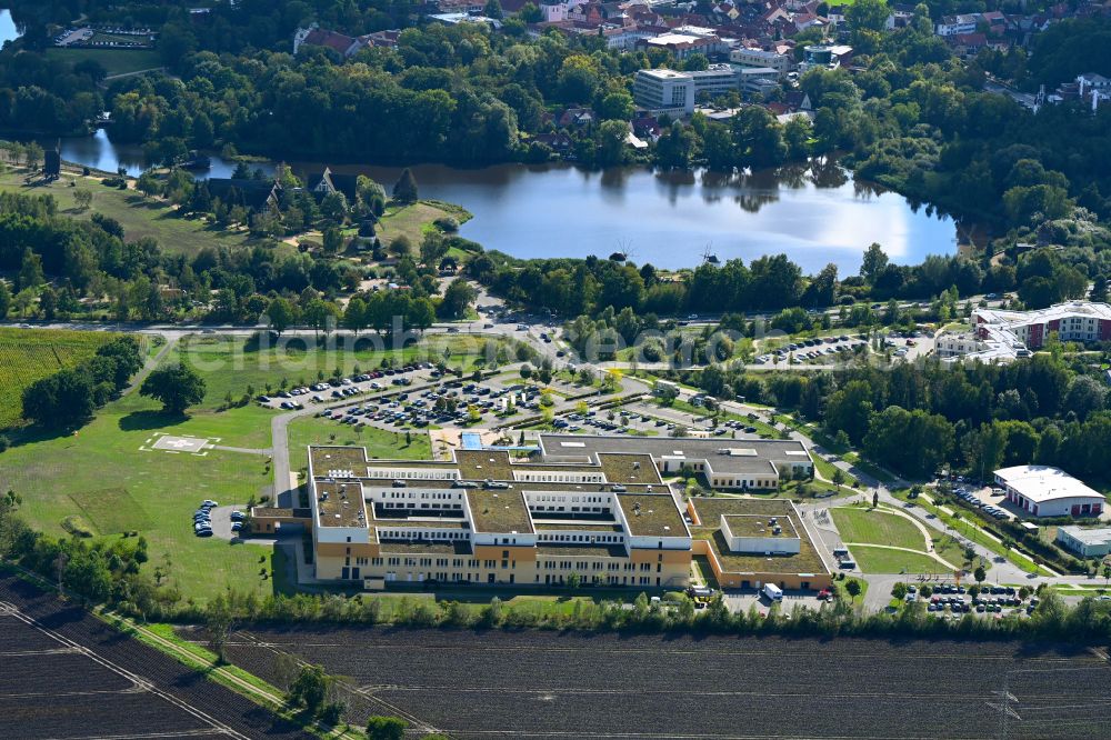Gifhorn from above - Hospital grounds of the Clinic Helios Klinikum Gifhorn on street Campus in the district Gamsen in Gifhorn in the state Lower Saxony, Germany