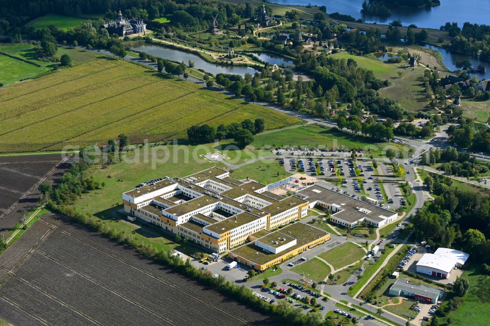 Gifhorn from the bird's eye view: Hospital grounds of the Clinic Helios Klinikum Gifhorn on street Campus in the district Gamsen in Gifhorn in the state Lower Saxony, Germany
