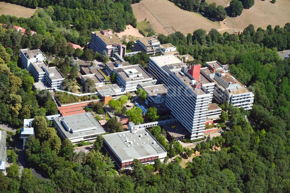 Aerial image Rotenburg an der Fulda - Hospital grounds of the Clinic Herz-Kreislauf-Zentrum Klinikum in Rotenburg an der Fulda in the state Hesse, Germany